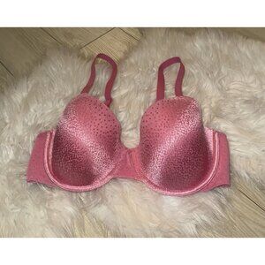 Wacoal 853303 Back Appeal Full Coverage Lined Bra Satin Print UW Womens 36D Pink